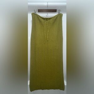 NWOT Crochet Maxi Skirt - Olive (Size XL)